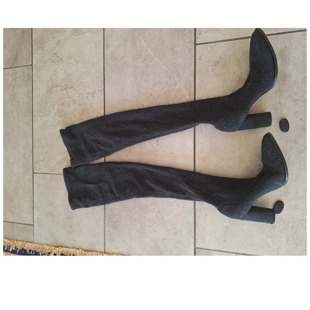 Valter Steiger long stocking‎ heel gray boots size 36.5